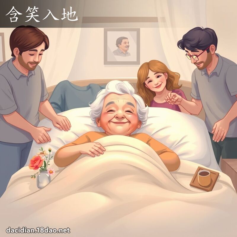 含笑入地 - 國語大辭典配圖