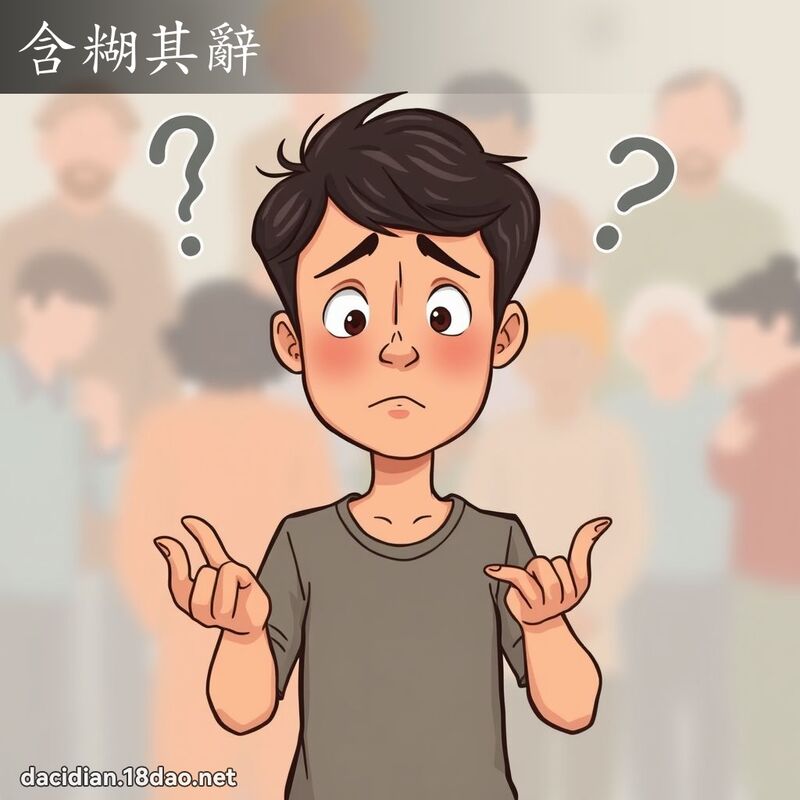 含糊其辞 - 国语大辞典配图