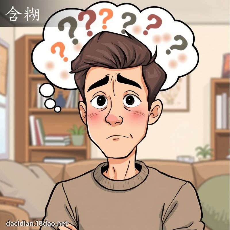 含糊 - 国语大辞典配图