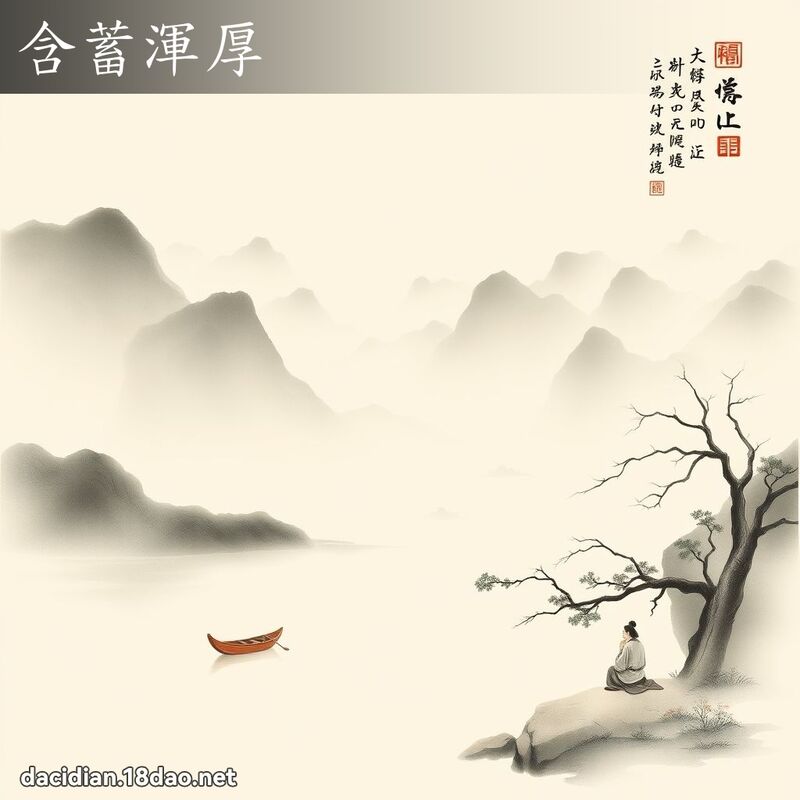 含蓄浑厚 - 国语大辞典配图