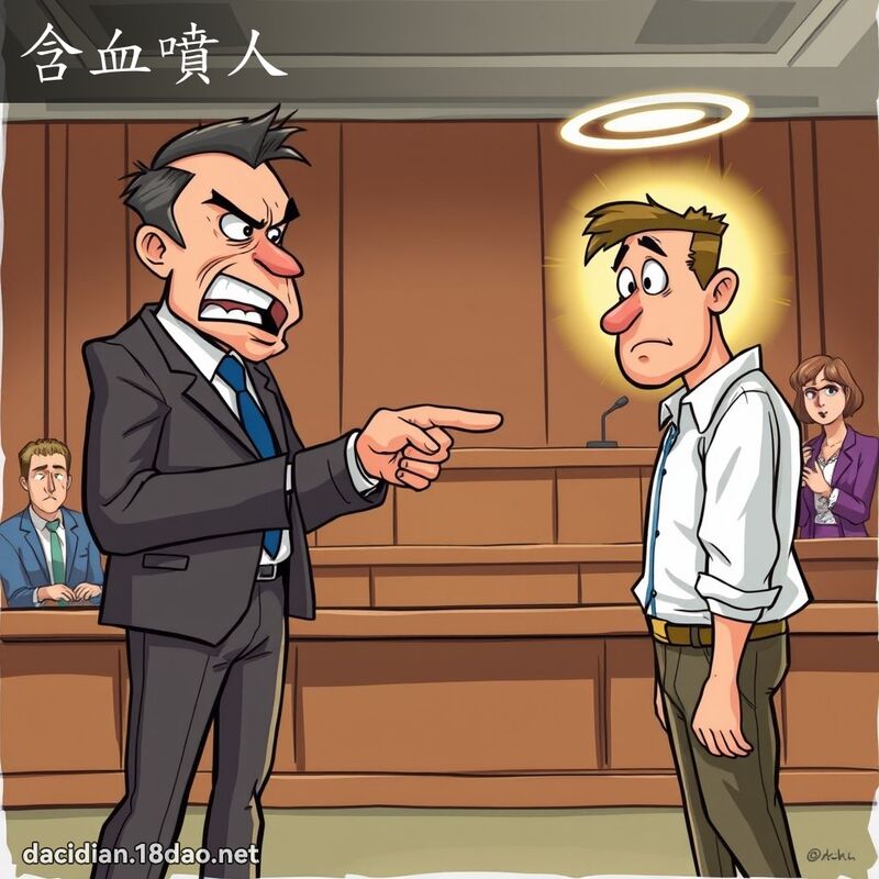 含血噴人 - 國語大辭典配圖