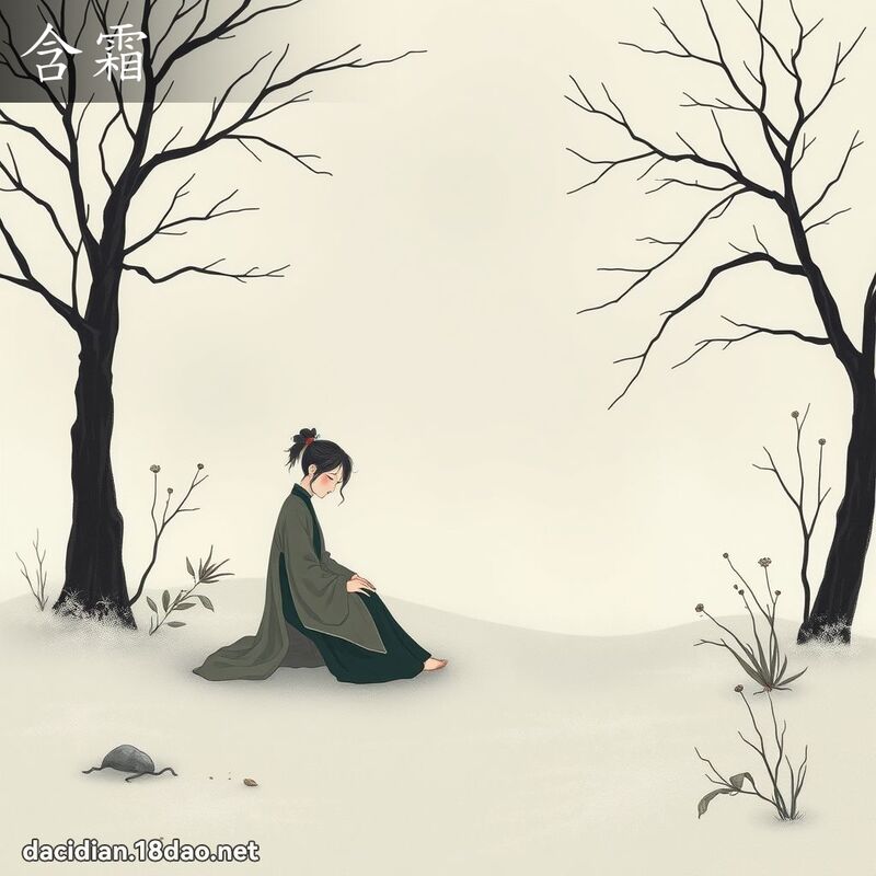 含霜 - 国语大辞典配图