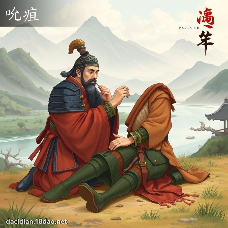 吮疽 - 國語大辭典配圖