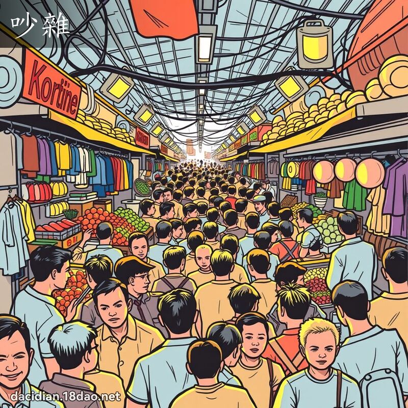 吵杂 - 国语大辞典配图