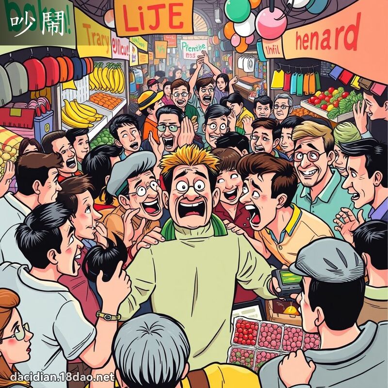 吵闹 - 国语大辞典配图