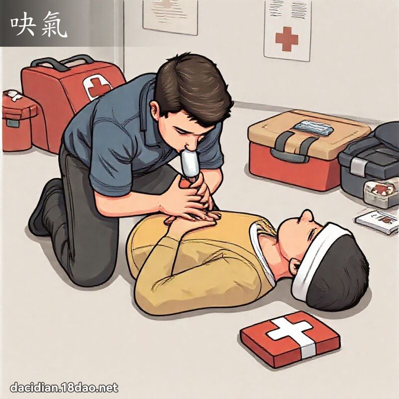 吷氣 - 國語大辭典配圖