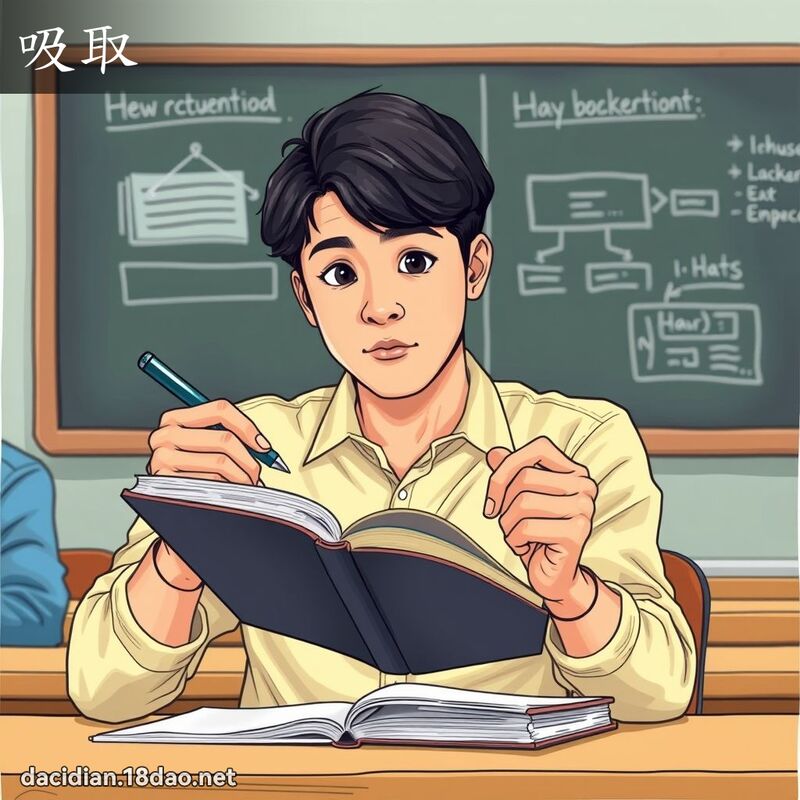 吸取 - 国语大辞典配图