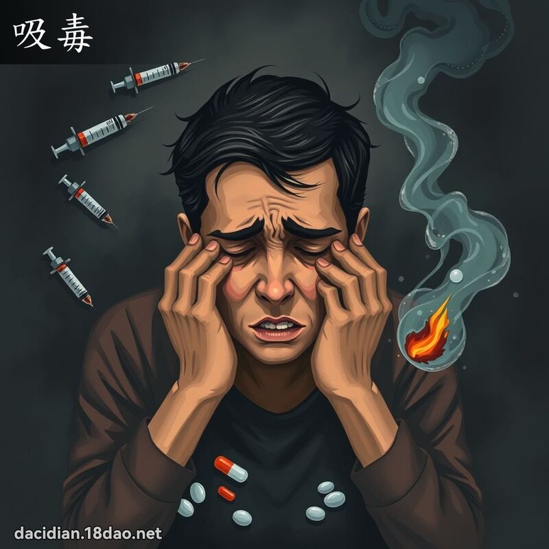 吸毒 - 国语大辞典配图