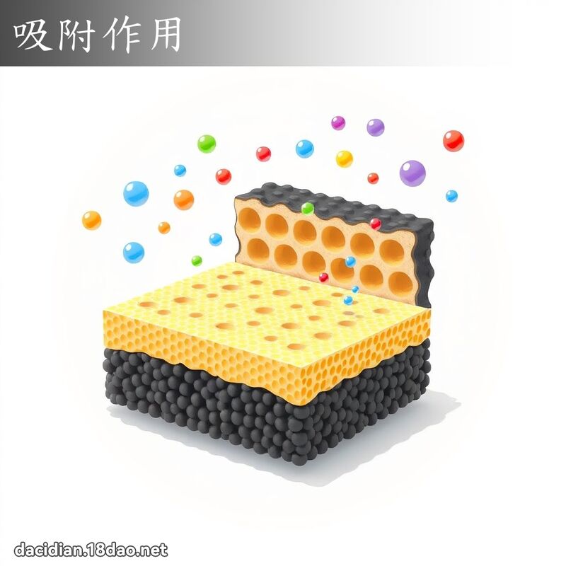 吸附作用 - 国语大辞典配图