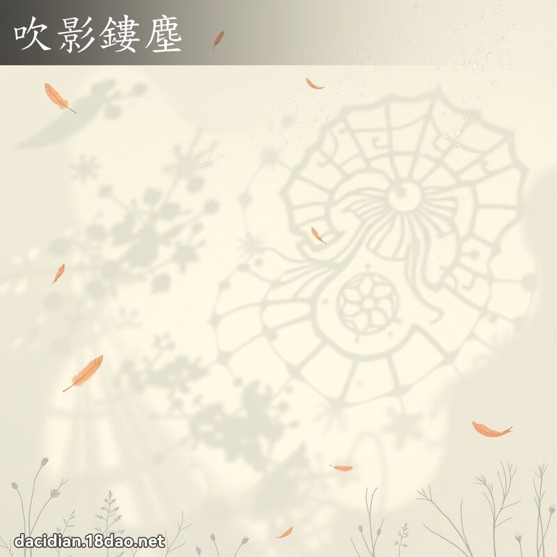 吹影鏤塵 - 國語大辭典配圖