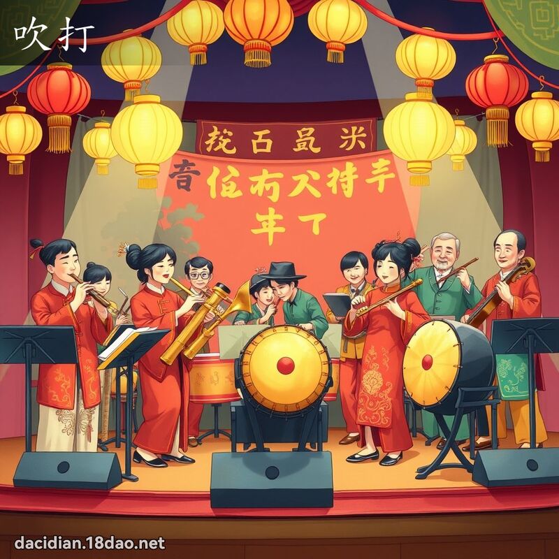 吹打 - 國語大辭典配圖