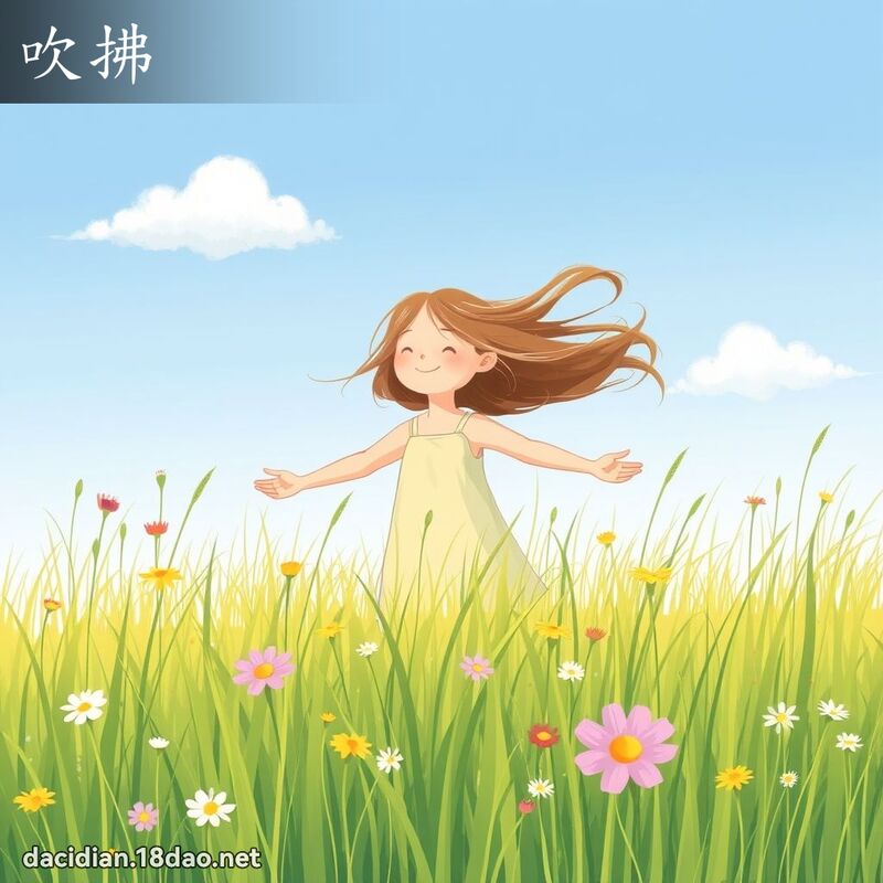 吹拂 - 國語大辭典配圖