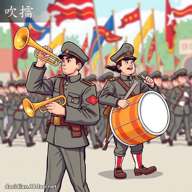 吹擂 - 國語大辭典配圖