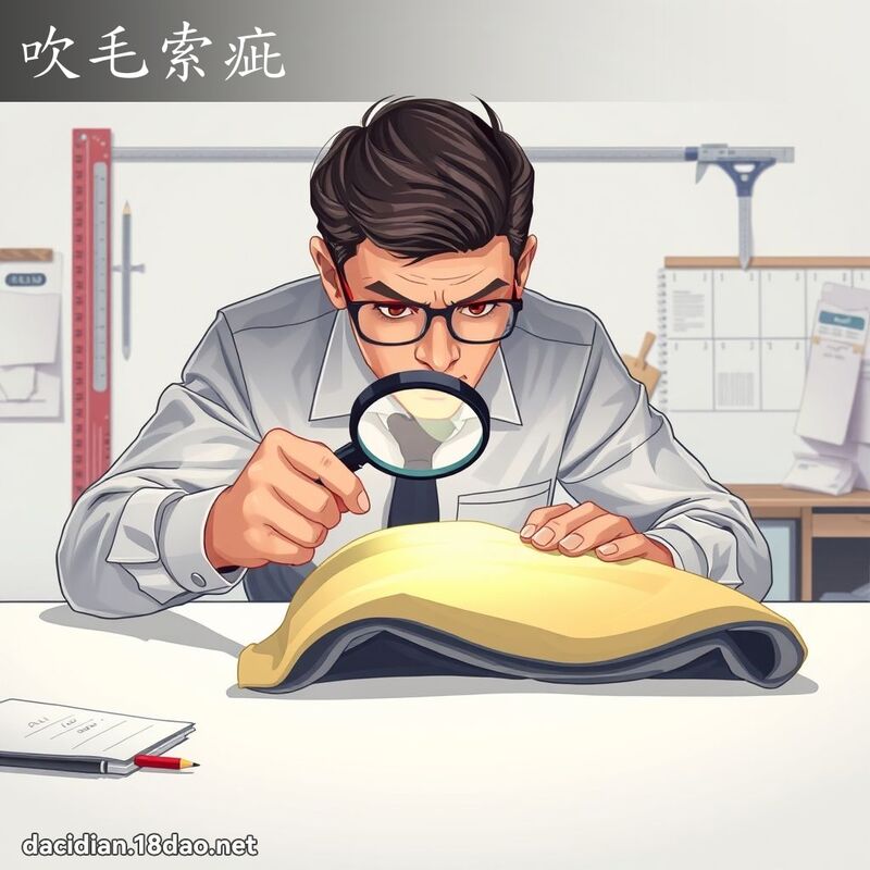 吹毛索疵 - 國語大辭典配圖