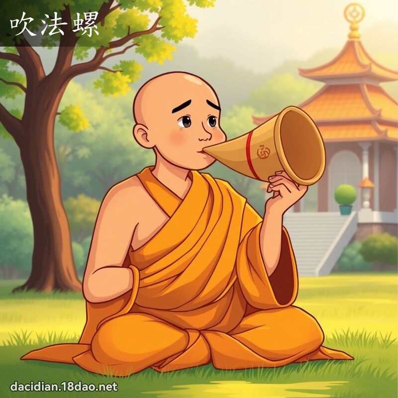 吹法螺 - 国语大辞典配图