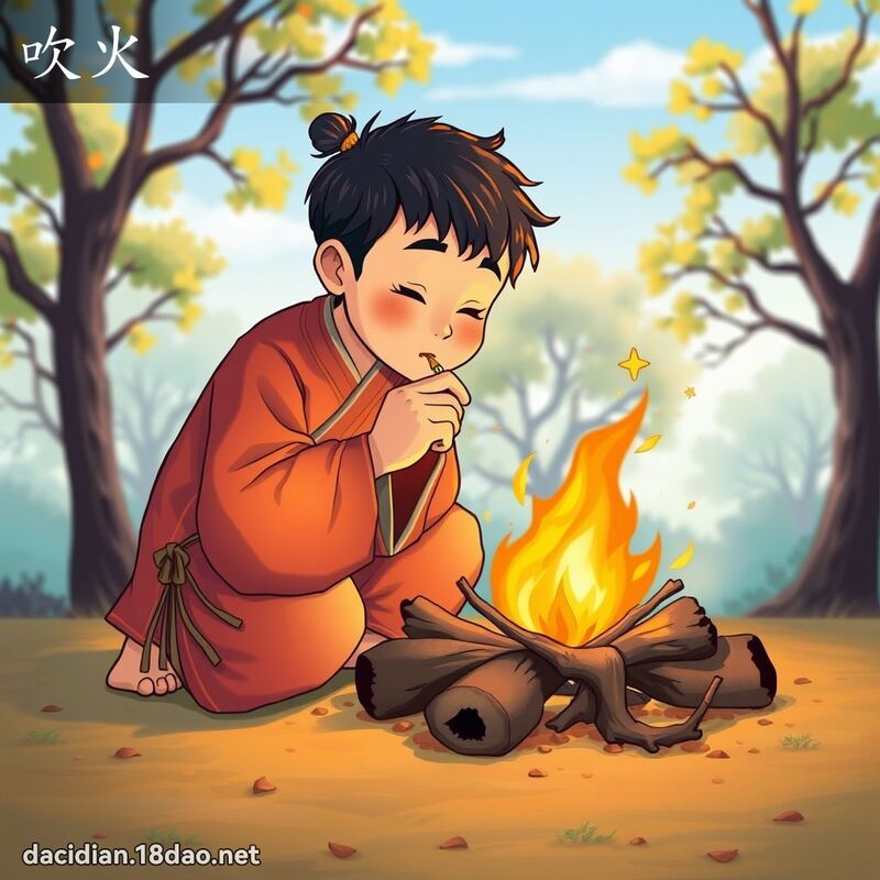 吹火 - 國語大辭典配圖