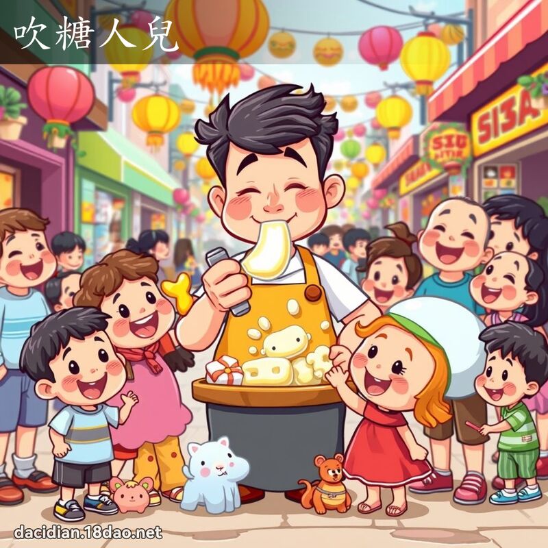 吹糖人兒 - 國語大辭典配圖