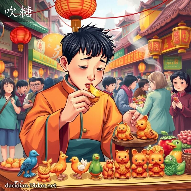 吹糖 - 国语大辞典配图