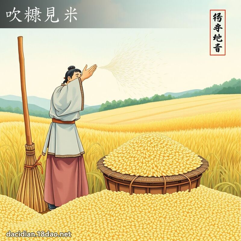 吹糠見米 - 國語大辭典配圖