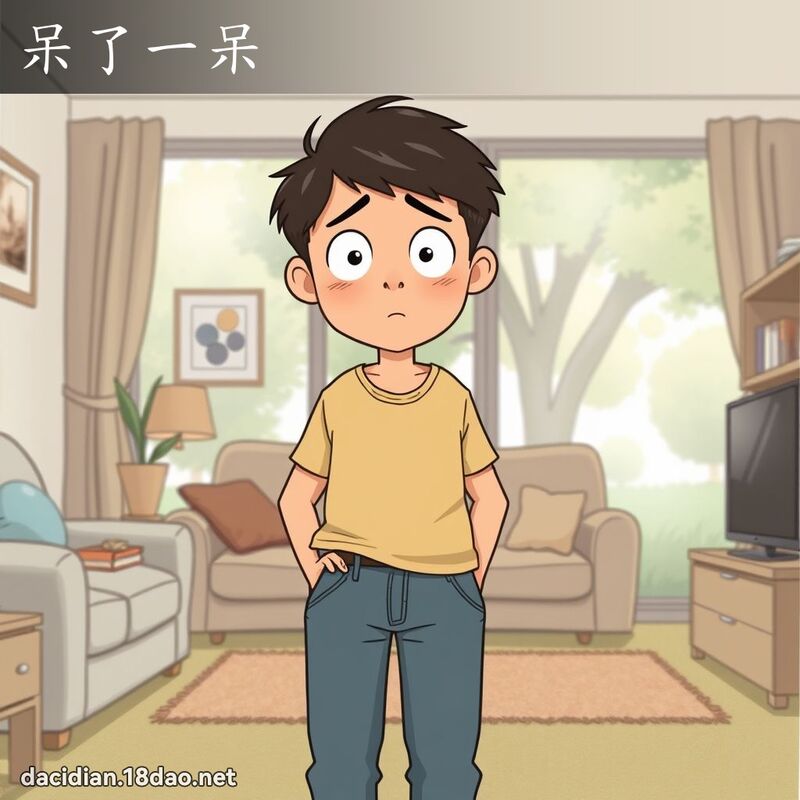 呆了一呆 - 國語大辭典配圖