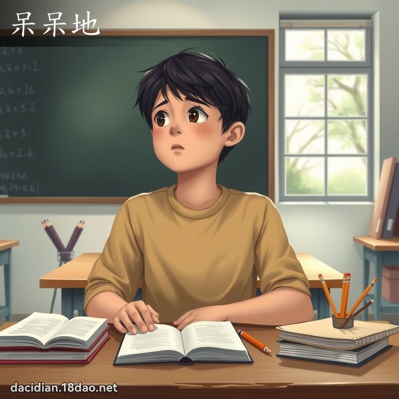 呆呆地 - 國語大辭典配圖