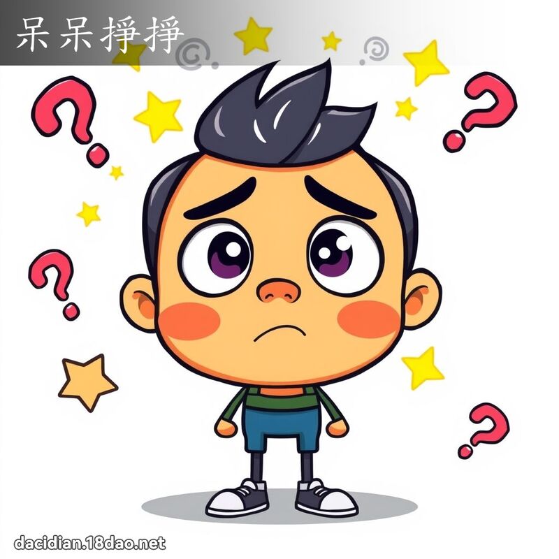 呆呆掙掙 - 國語大辭典配圖