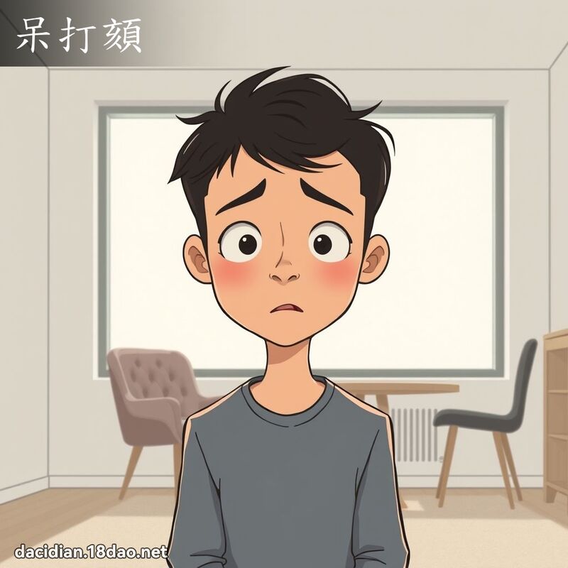 呆打頦 - 国语大辞典配图