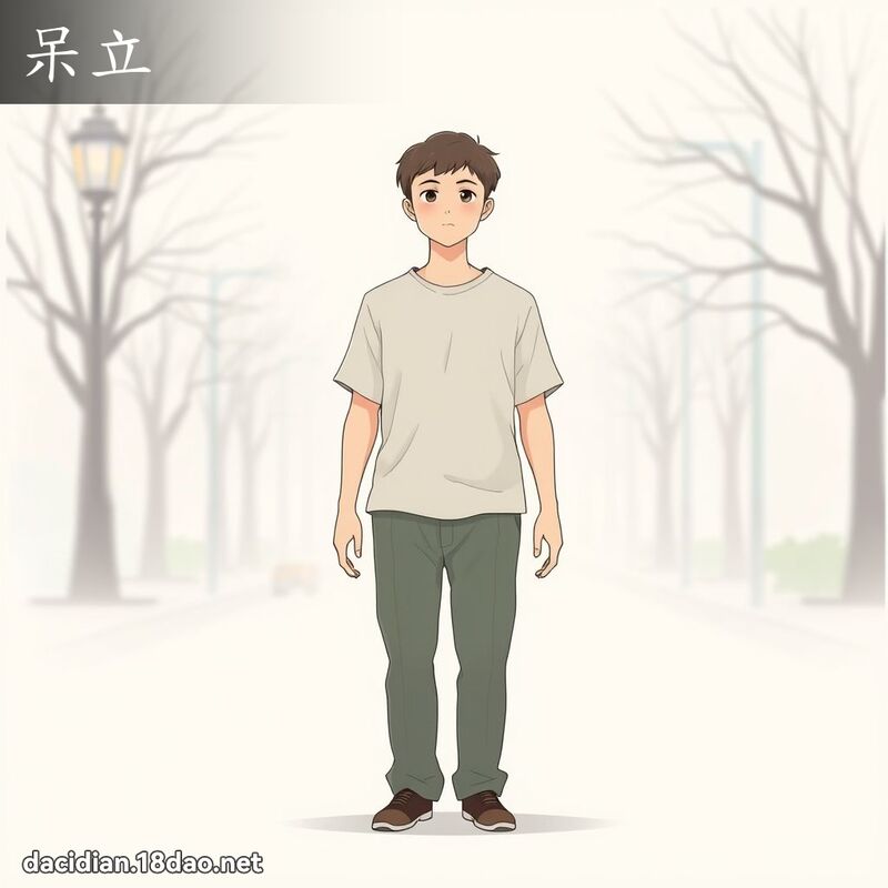 呆立 - 國語大辭典配圖
