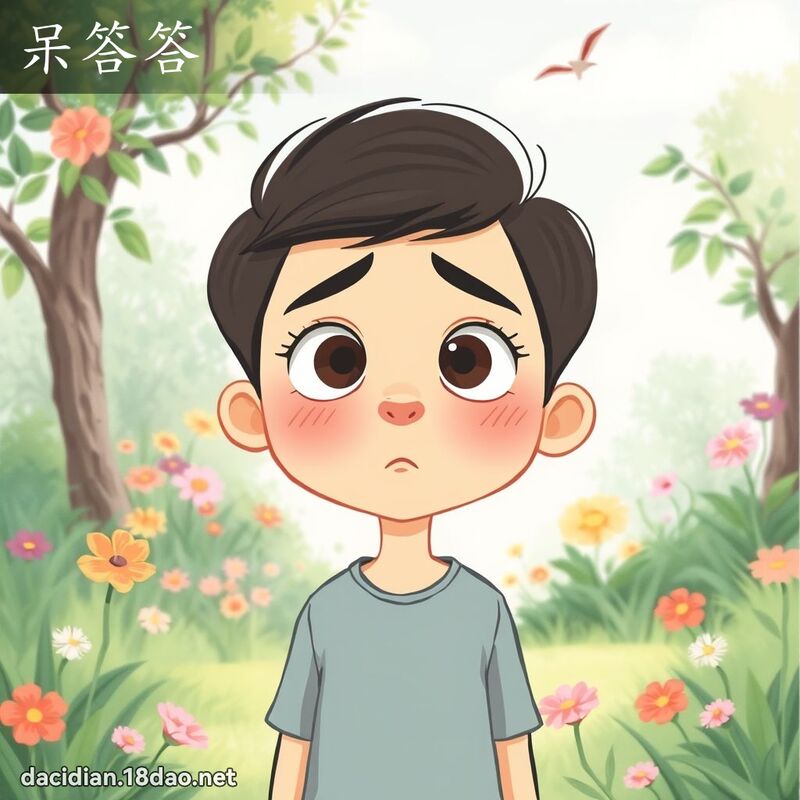 呆答答 - 國語大辭典配圖