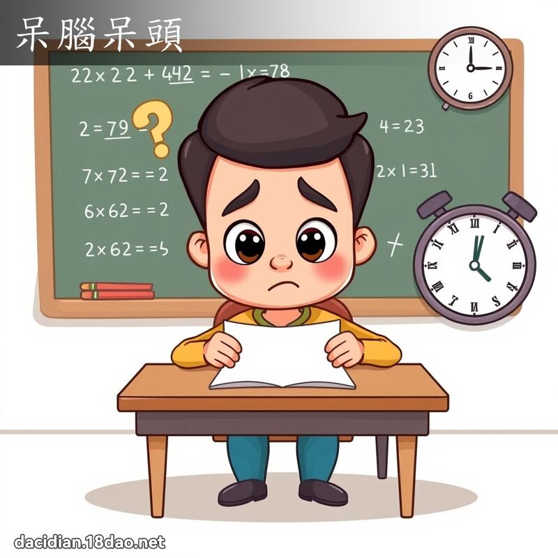 呆腦呆頭 - 國語大辭典配圖