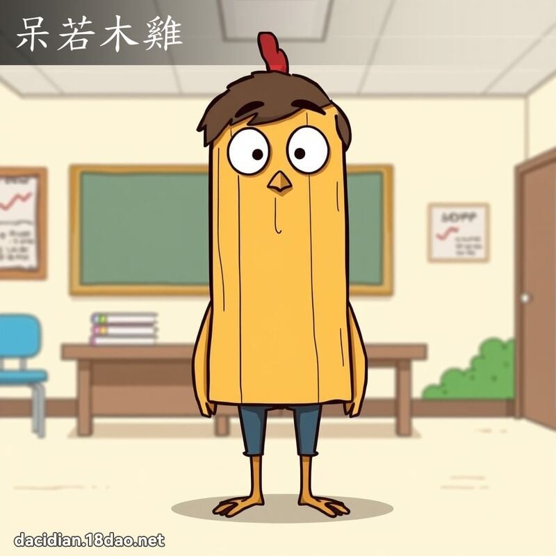 呆若木雞 - 國語大辭典配圖
