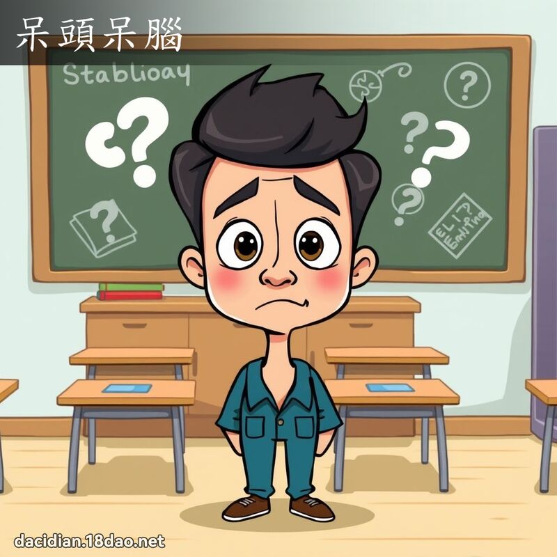 呆头呆脑 - 国语大辞典配图