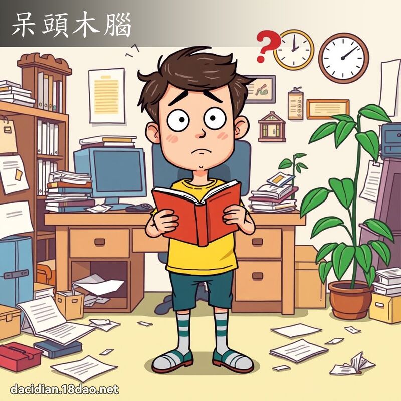 呆头木脑 - 国语大辞典配图