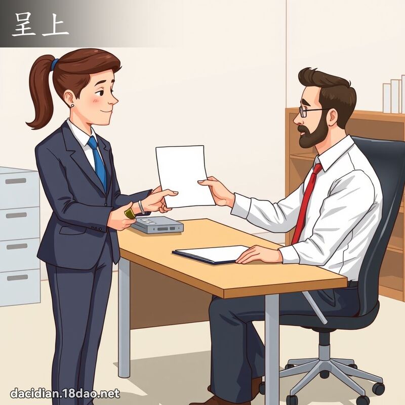 呈上 - 国语大辞典配图