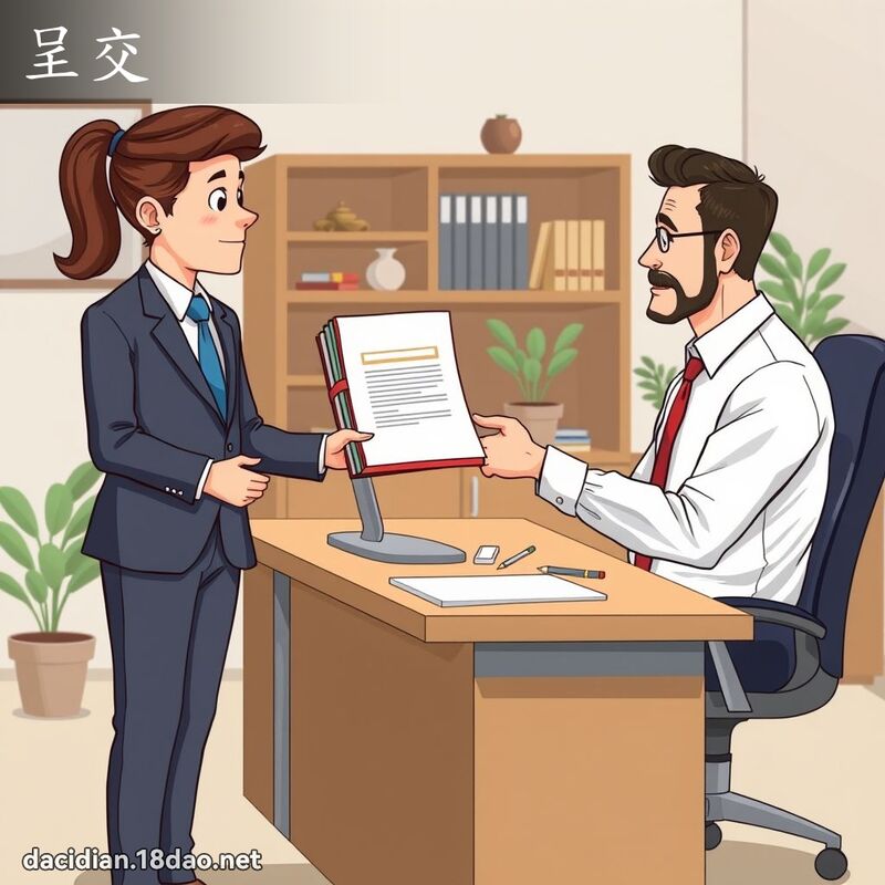 呈交 - 国语大辞典配图