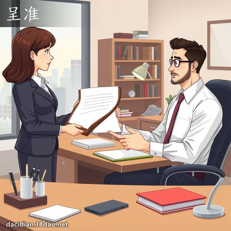 呈准 - 国语大辞典配图