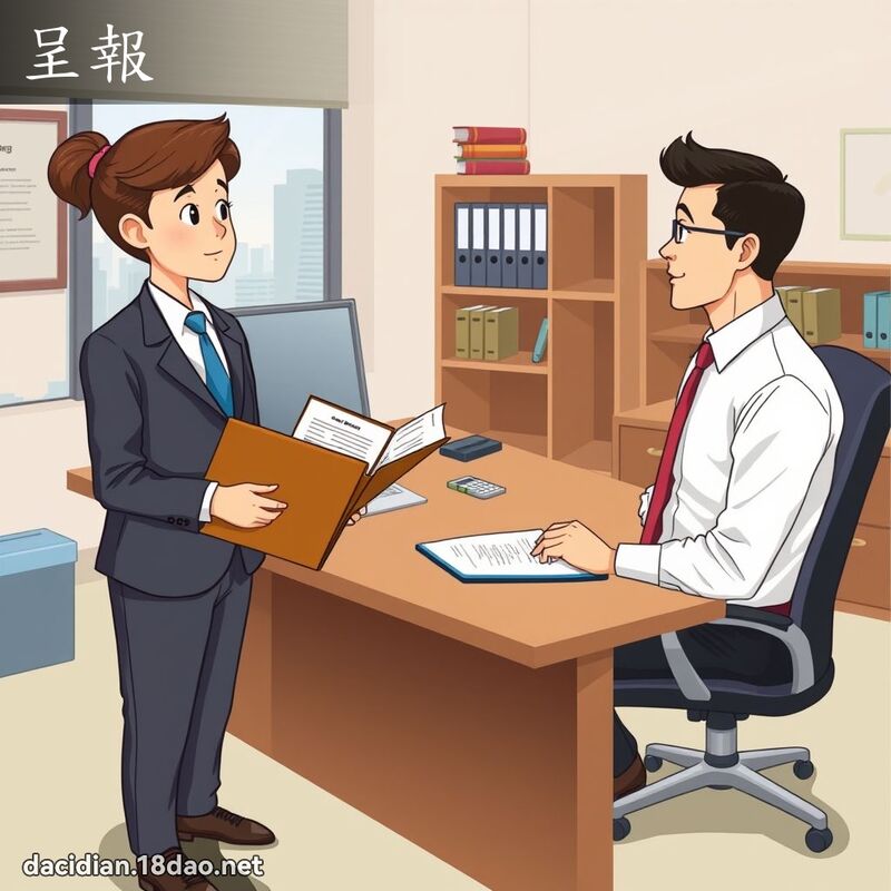呈报 - 国语大辞典配图