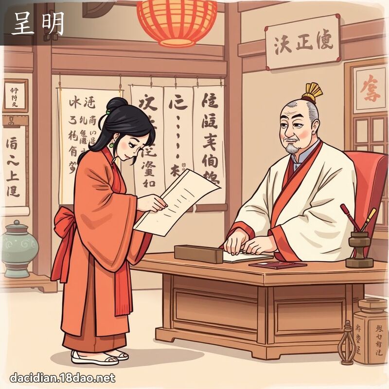 呈明 - 国语大辞典配图