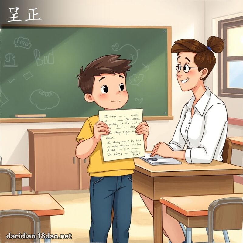 呈正 - 国语大辞典配图