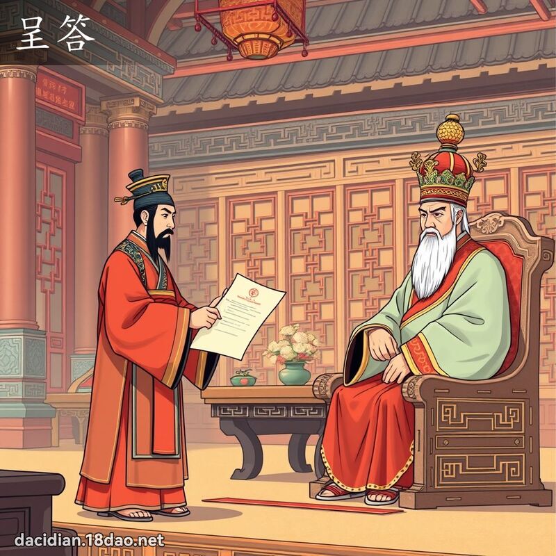 呈答 - 國語大辭典配圖