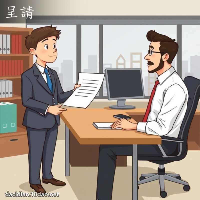 呈请 - 国语大辞典配图