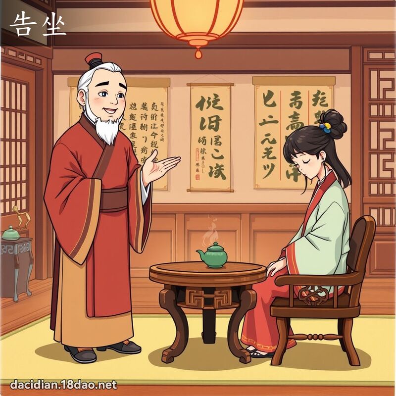 告坐 - 國語大辭典配圖