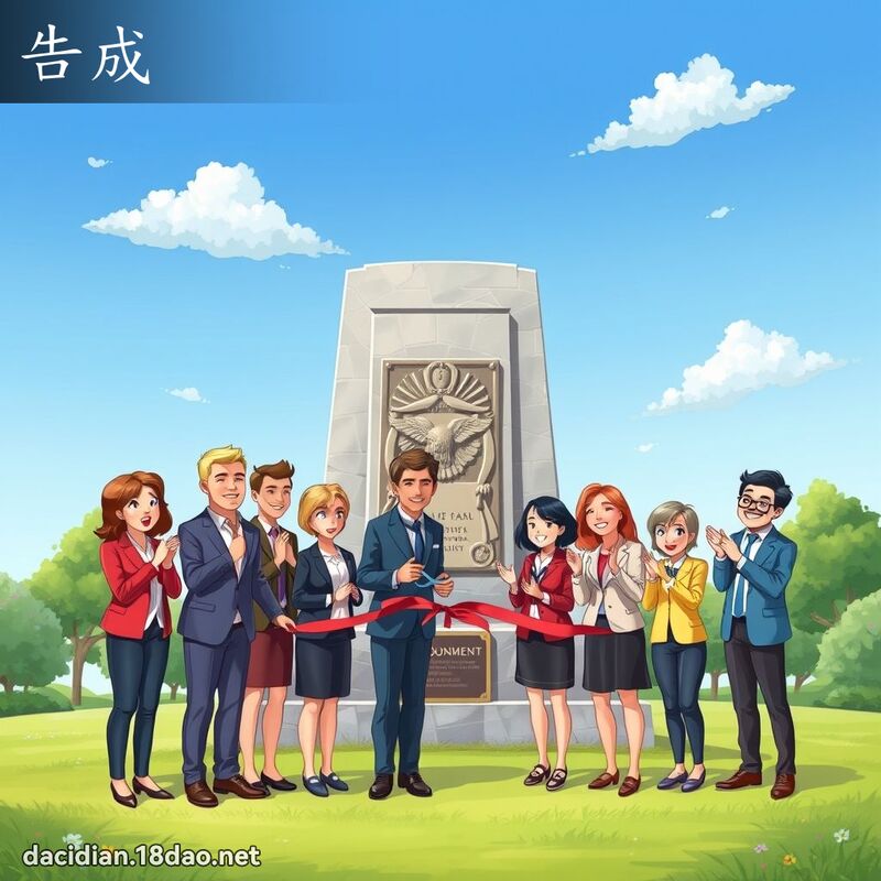 告成 - 國語大辭典配圖