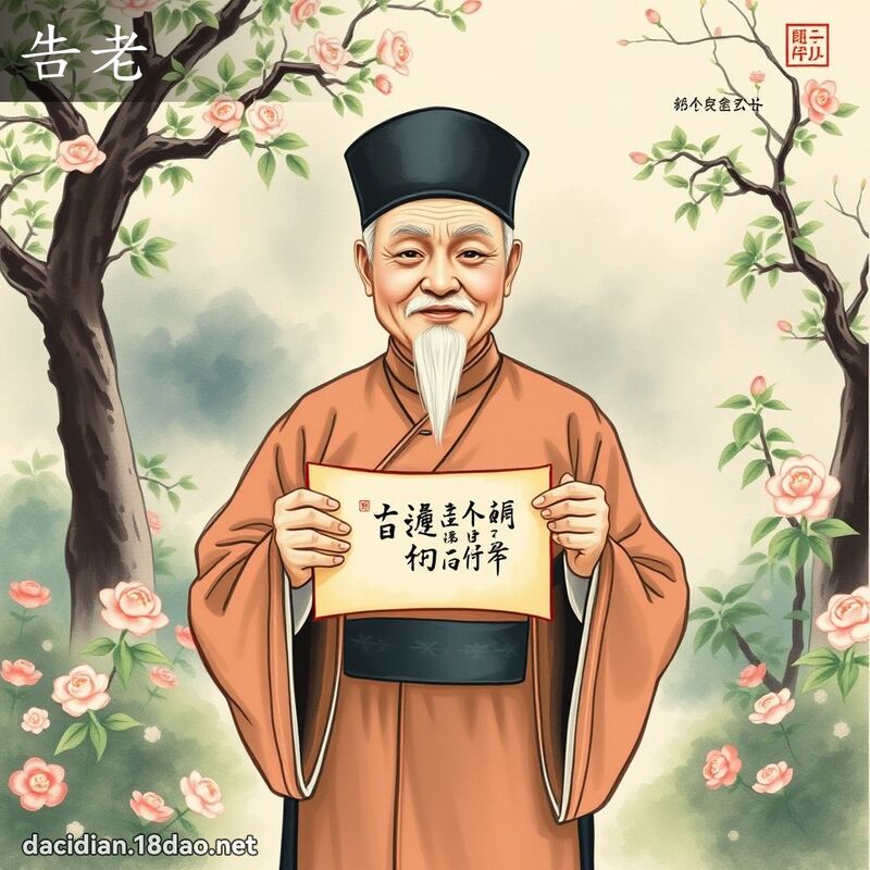 告老 - 国语大辞典配图