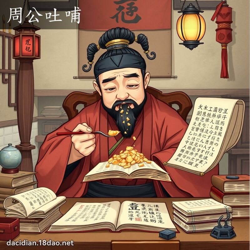 周公吐哺 - 國語大辭典配圖