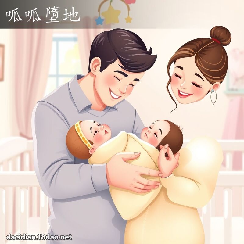 呱呱墮地 - 国语大辞典配图