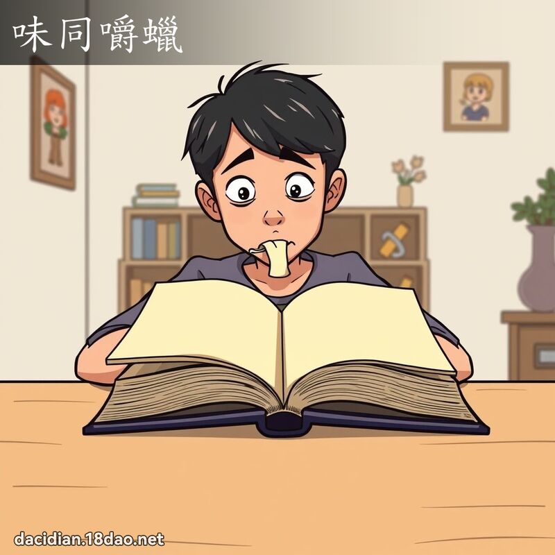 味同嚼蠟 - 國語大辭典配圖