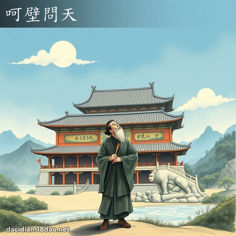 呵壁問天 - 國語大辭典配圖