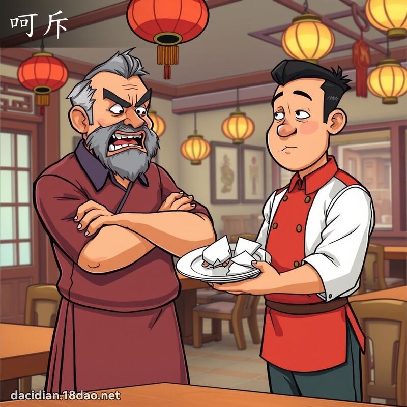 呵斥 - 国语大辞典配图