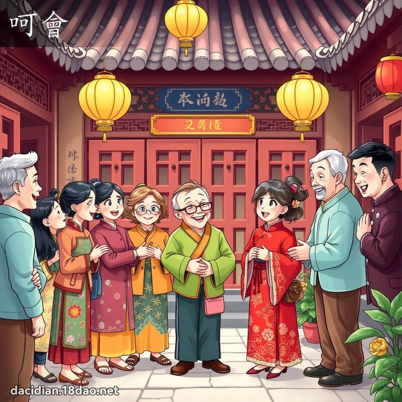 呵會 - 國語大辭典配圖